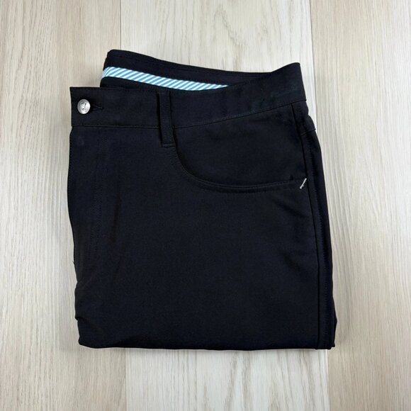 Footjoy FJ Mens Black Performance Golf Stretch Athletic Fit Pants Size 35x32 - Picture 1 of 12
